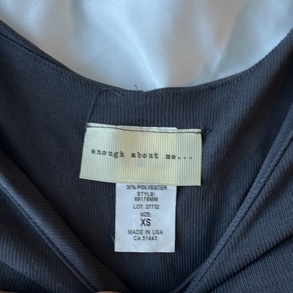 off the shoulder ruffle dark gray top - Picture 2 of 3